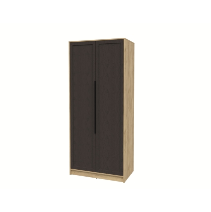 Шкаф распашной Тренд КТ-Ш2 (Дуб золотой ЛДСП/ Дуб английский ЛМДФ) Ш918 В2128 Г547